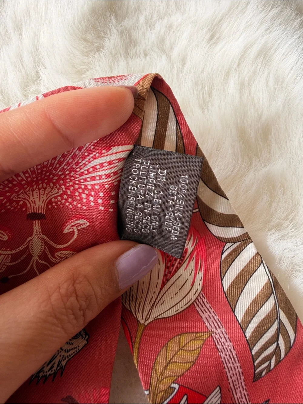 Hermès Precious Paradise Twilly Silk Scarf Rouge Bronze Orange